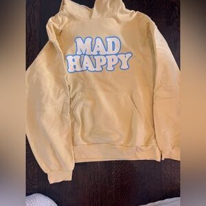 Madhappy Pale Yellow Hoodie with White Trim